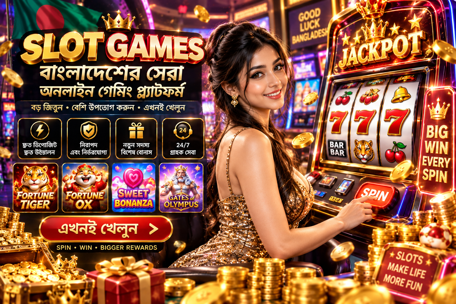 644JILI Free Bet — a giant glowing welcome-bonus coin burst with confetti